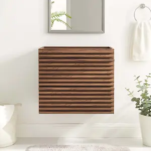Modway Render 24" Wall-Mount Bathroom Vanity Cabinet (Sink Basin Not Included) in Walnut
