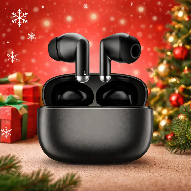 EarBarz K50 Nova Wireless Bluetooth 5.3 Earbuds with 13mm Dynamic Driver 30H Playtime Zinc Alloy Case Touch Control Christmas Sale