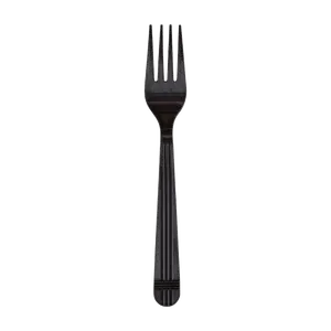 [1,000 ct] PP Plastic Premium Extra Heavy Weight Forks, Black