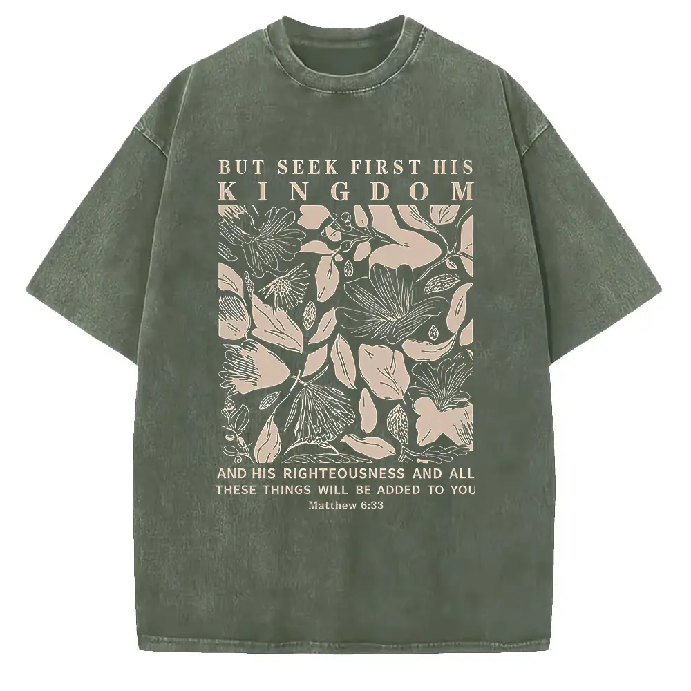 Washed T-shirt-Green