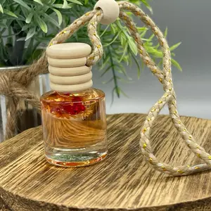 Car Diffuser….with Natural Rope and Wooden Stopper for Aromatic Car Fragrance
