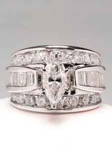 1 PC Gorgeous Cubic Zirconia Marquise Cut Ring For Women For Wedding Engagement Rings Bridal Rings Anniversary Party Jewelry Valentine's Day Gift