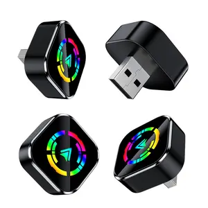 【YURNLV】Universal CarPlay adapter for iPhone/Android, instant automatic connection, stable and fast, supports hands-free calling, plug and play.