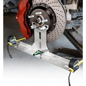 Upgraded Heavy Duty Wheel Alignment Tool Kit with Tape Measures, Stainless Steel Automotive Toe Alignment Tools Hub Stands Balancing Plates for Car Truck SUV (Patent Design)