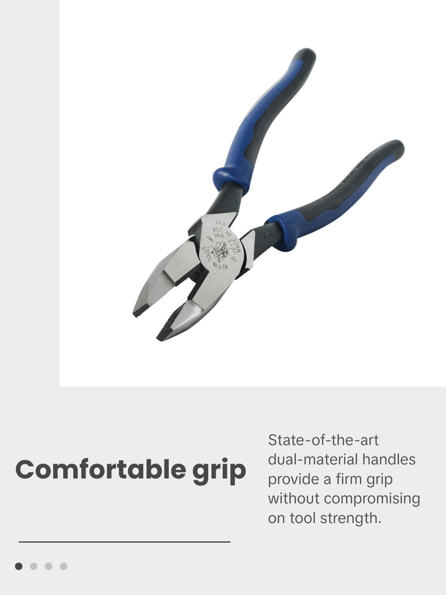 Klein Tools J213-9NE Journeyman Pliers Side Cutting, 9" Klein Tools J213-9NE Journeyman Pliers Side Cutting, 9"