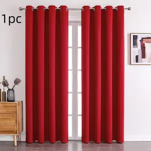 1pc Thick High Precision Curtains, Light Blocking, Vintage American Style, Bedroom Living Room Sunshade Insulation, Modern Simple Design