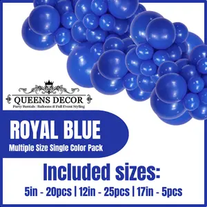 Royal Blue  Balloons Packs multiple sizes 5", 12", 17", and more base on selected package