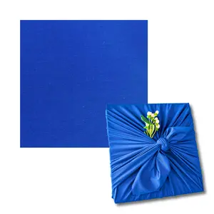 SHIKIWRAP Reusable Cloth Gift Wrap – Small 18" Deep Blue Eco-Friendly Reversible, Stretchy Furoshiki Fabric Wrap for Birthday Gifts, Holidays, Special Occasions & Sustainable Living