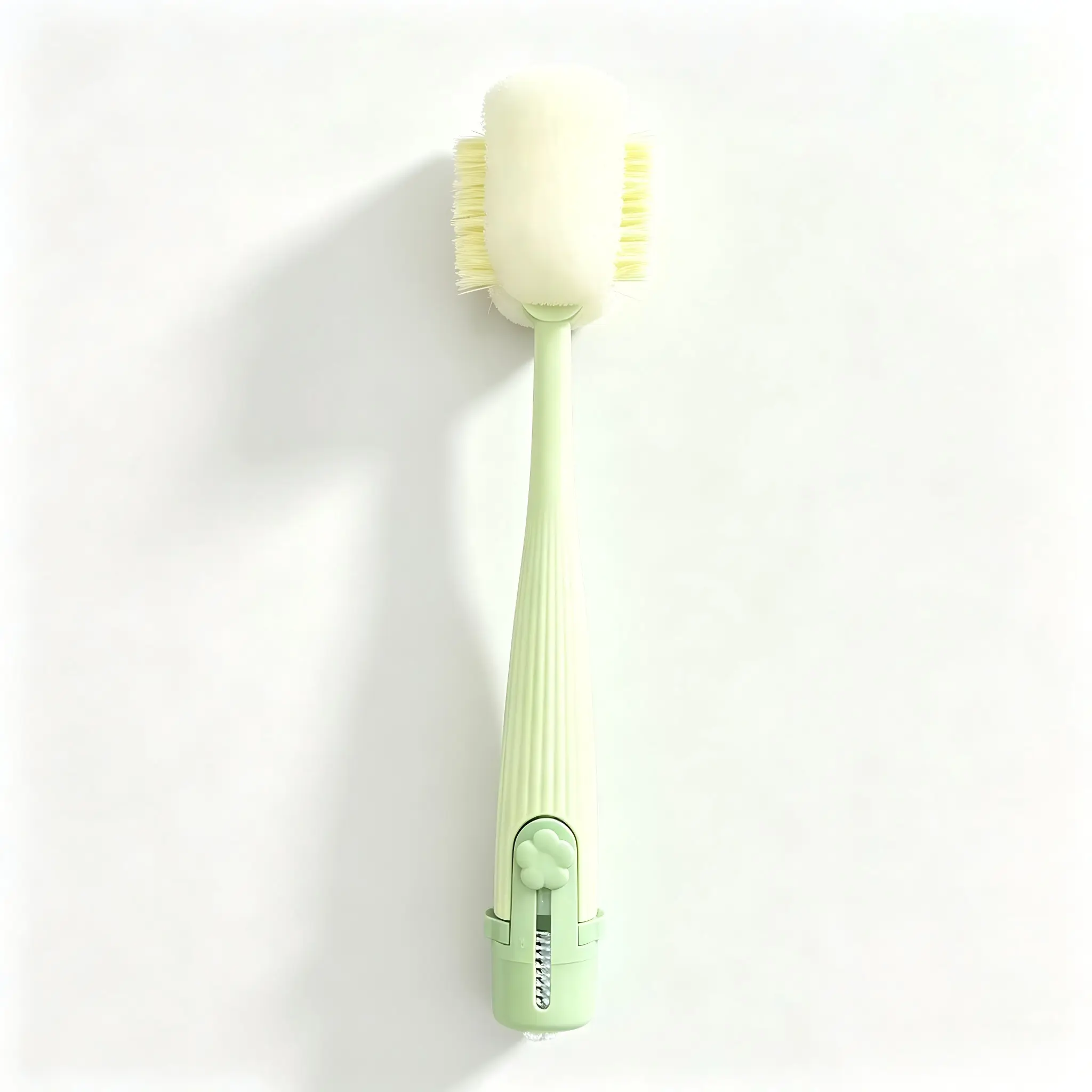 5-in-1 Detachable Long Handle Bottle Cup Brush - Dual Soft Foam & Bristle Scratch-Free Cleaner, 2 Pastel Colors Tool for Baby Bottles, Kitchen Supplies Scrubber straw cleaning multi-functional