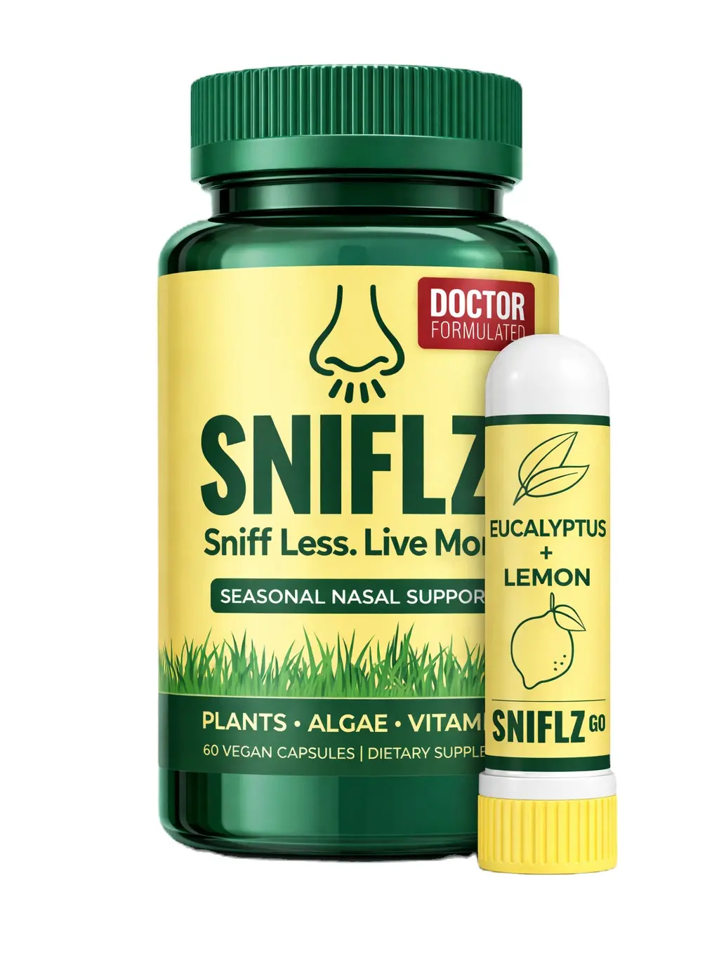 SNIFLZ Seasonal Nasal Supplement & Nasal Inhaler
