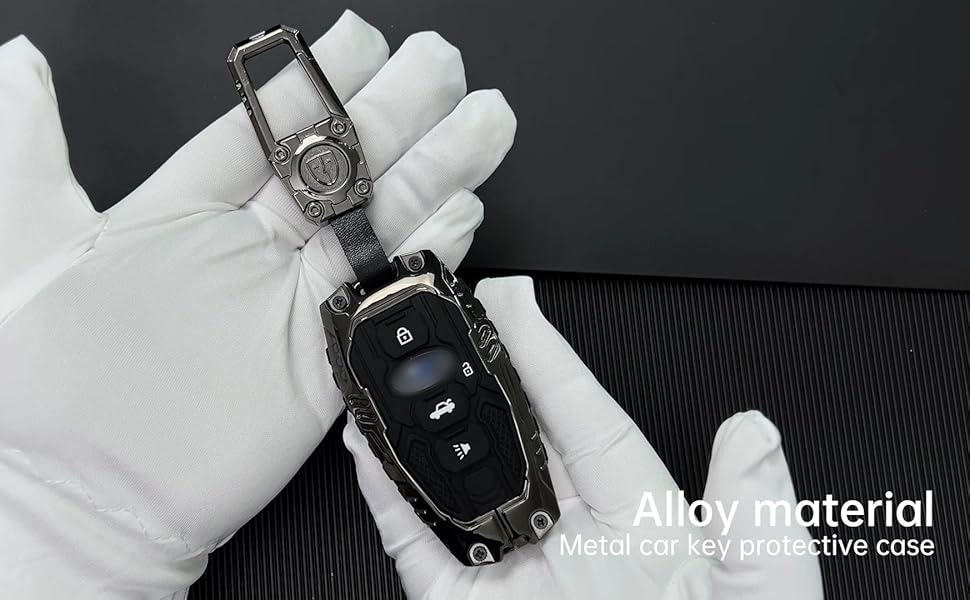 Heavy Zinc Alloy Key fob Cover, Keychain, Key Case, Accessories Compatible with Subaru BRZ Legacy Outback Ascent Crosstrek Forester WRX