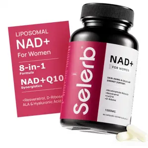 Selerb NAD+ Supplement For Women NMN Alternative Liposomal - Nicotinamide Riboside, Trans-Resveratrol, CoQ10, D-Ribose - Supports Cellular Renewal, Energy & Skin Health - 90 Capsules