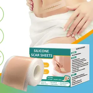 Silicone Scar Tape Medical Grade Silicone Scar Sheets | 1.6"x 60" Roll | Reusable Scar Tape Works On Old & New Scar Effective Treatment for Surgical Scars C-Section, Acne, Tummy Tuck & Wrinkles Treatment