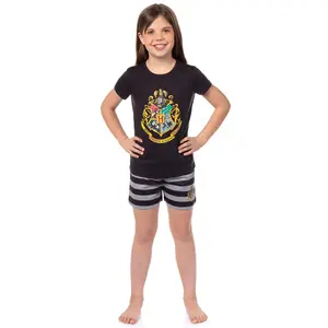 Harry Potter Girls' Wizarding World Hogwarts Crest Sleep Pajama Set Shorts