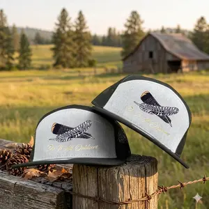 Turkey Hunting 7 Panel Snapback Hat Camo Trucker Cap Mesh Back Embroidered Outdoor Hunter Hat Gift for Men Dad