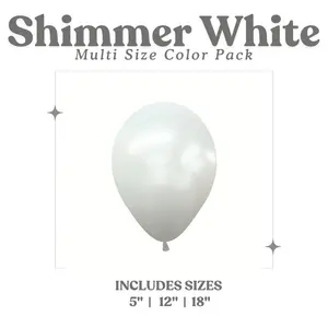 Shimmer White Balloon Pack with Optional Add-Ons