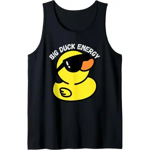 Big Duck Energy | Funny Rubber Ducky Apparel Tank Top