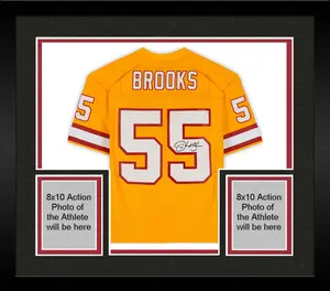 Framed Derrick Brooks Tampa Bay Buccaneers Autographed Mitchell and Ness 1995 Orange Replica Jersey - Fanatics Authentic Certified