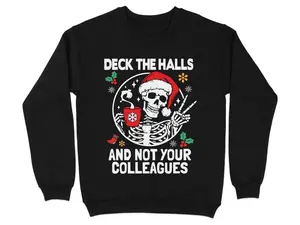 Funny Christmas Skeleton Sweatshirt, Skeleton Christmas Shirt, Skull Christmas Hoodie, Holiday Season Tee, Xmas Gift For Him Her