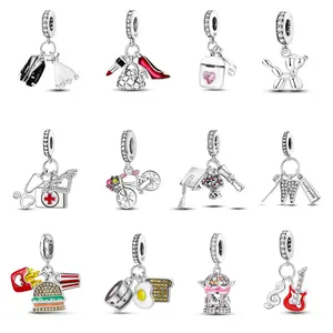 MULA Humanistic Life Series Pendant - 925 Sterling Silver original pendant, suitable for Pandora bracelet necklace jewelry making, unique gift for women, fashionable life element beads