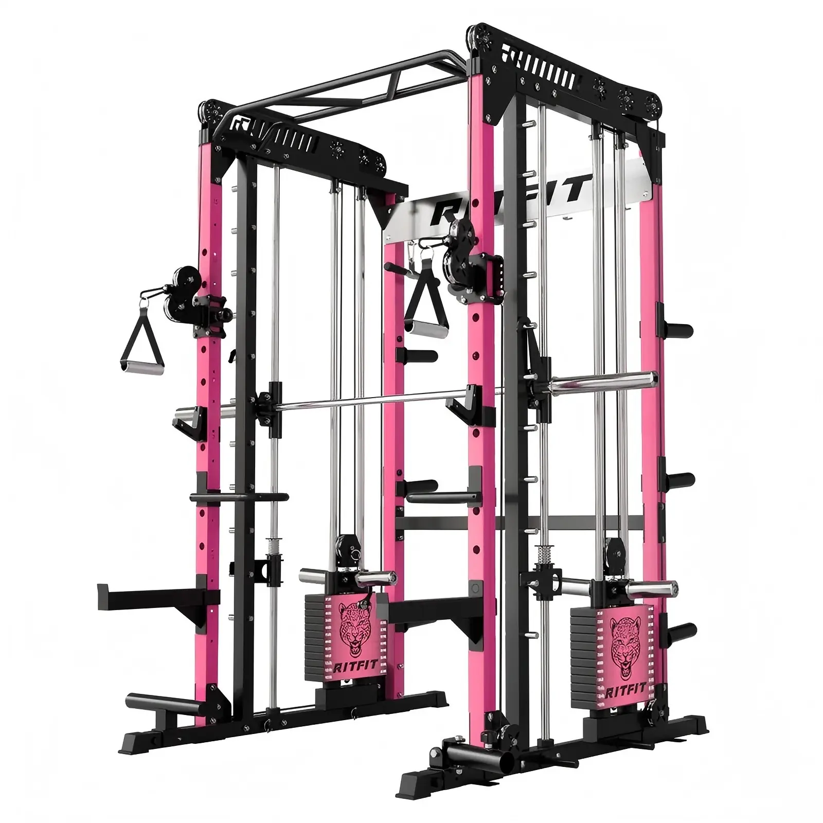 Pink Rack with Weight Stack Set