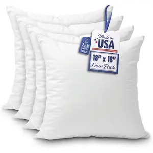 Throw Pillow Insert 18x18 (Set of 4)  Decorative Pillows for Couch, Bed & Living Room, Soft  Throw Pillows for Couch, Pillow Inserts for  Decor