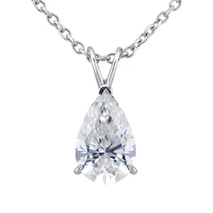 Women Jewelry - Diamond Necklace For Women | Lab Grown Pear Diamond Solitaire Pendant