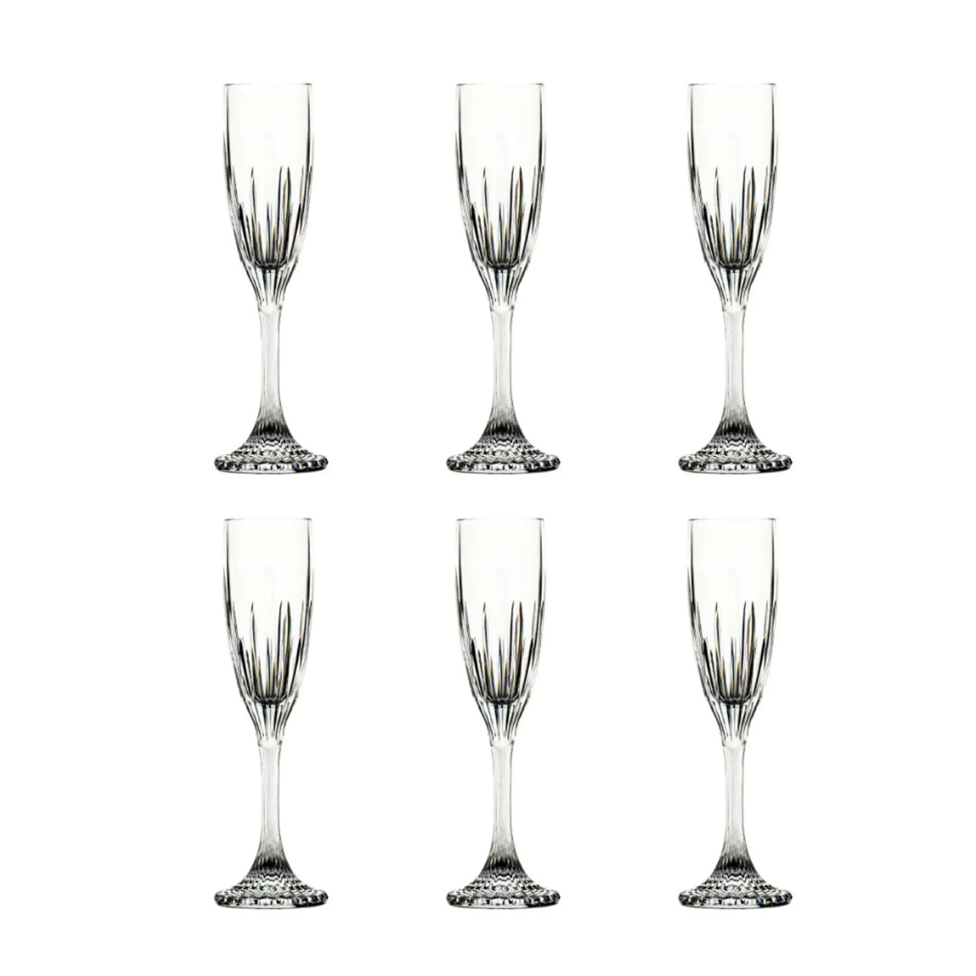 Bold Drinkware Tryst Polycarbonate Champagne Flutes, Set of 6