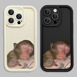 Monkey Sleeping Cute Phone Cases B348 for IPhone 16/15/14/13/12/11/Plus/Pro/Pro Max series