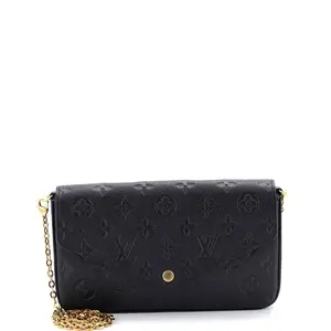 Pre-owned Louis Vuitton material Messenger Bags Felicie Pochette Monogram Empreinte Leather by Rebag