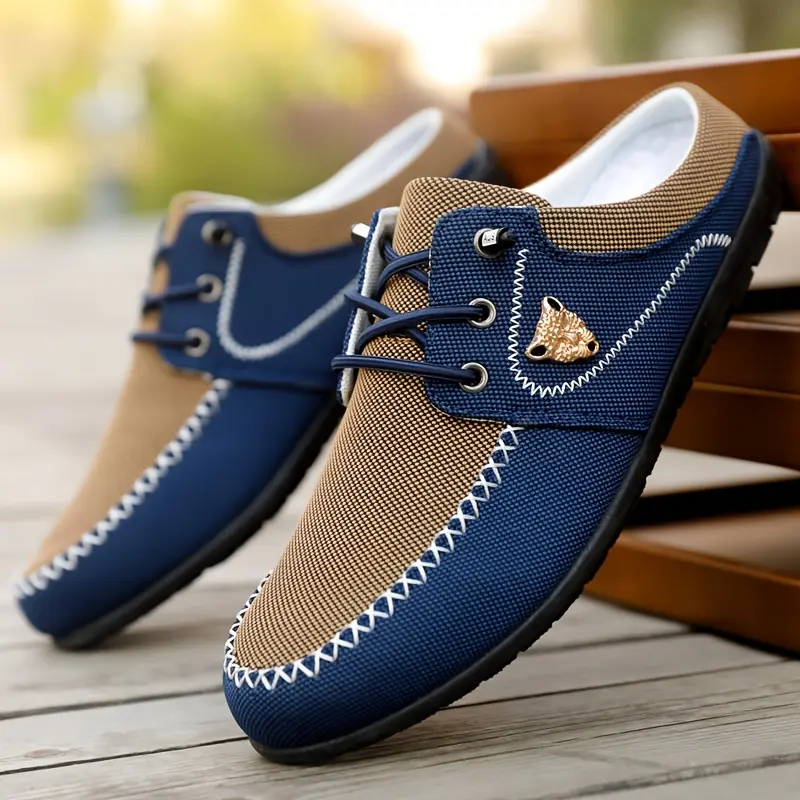Bdhjydb Men's British Retro Houndstooth Driving Footwear - Breathable Elastic Round-Toe, Cushioned Sole, Multi-Color for Casual, Themed Events, Walking Shoes
