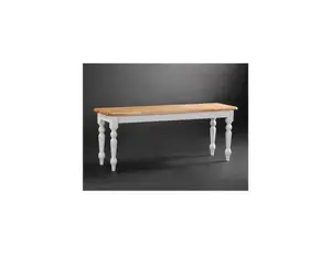 Boraam 36369 Windsor Farmhouse Dining Bench - Cream/Natural
