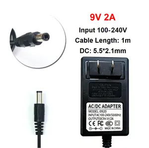 9V2A Power Supply Suitable for Sega MD1, Little Tyrant, Super SFC, Famicom NES, MD, CD, PCE