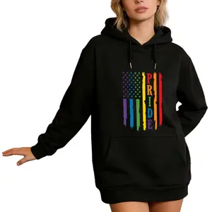 LGBT Pride Hoodie with American Flag – Perfect for Gay Women and Men