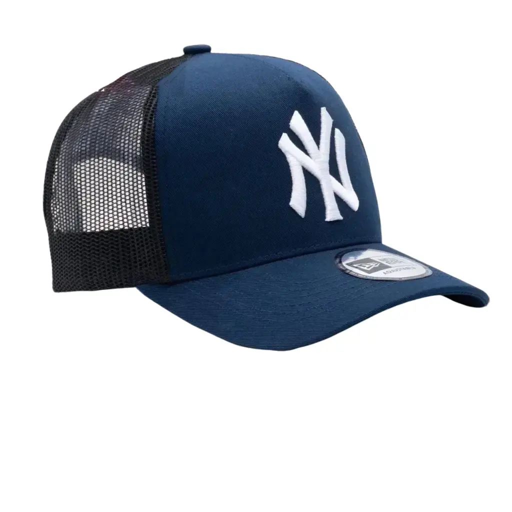 Mesh Baseball Cap, Embroidered Trucker Hat with Structured Fit and Adjustable Back Closure for Men Women