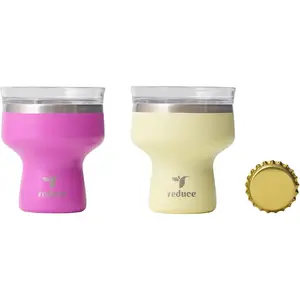Reduce Stainless Steel Kitchen Lid Opener, Salteeny Style - Lemon Fuchsia, 2-Pack Set