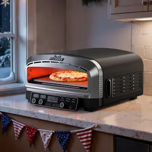 Memorial Day Sales BIG HORN OUTDOORS 14‘’ Pizza Oven Indoor,  Heats up to 800°F, Electric Countertop Pizza Oven with 6 Modes, Flip-Up Design Pizza Cooker for Home Kitchen, Restaurants, Parties  TikTokShopBlackFriday outdoorfun