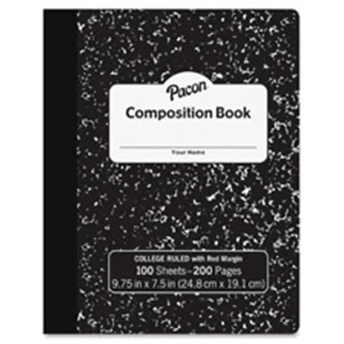 Pacon PACMMK37106 Marble Hard Cover College-Ruled Compostable Composition Book, 100-Sheet Journaling Supplies, Aesthetic Paper Notebook with Easy Tracking (1-Piece)