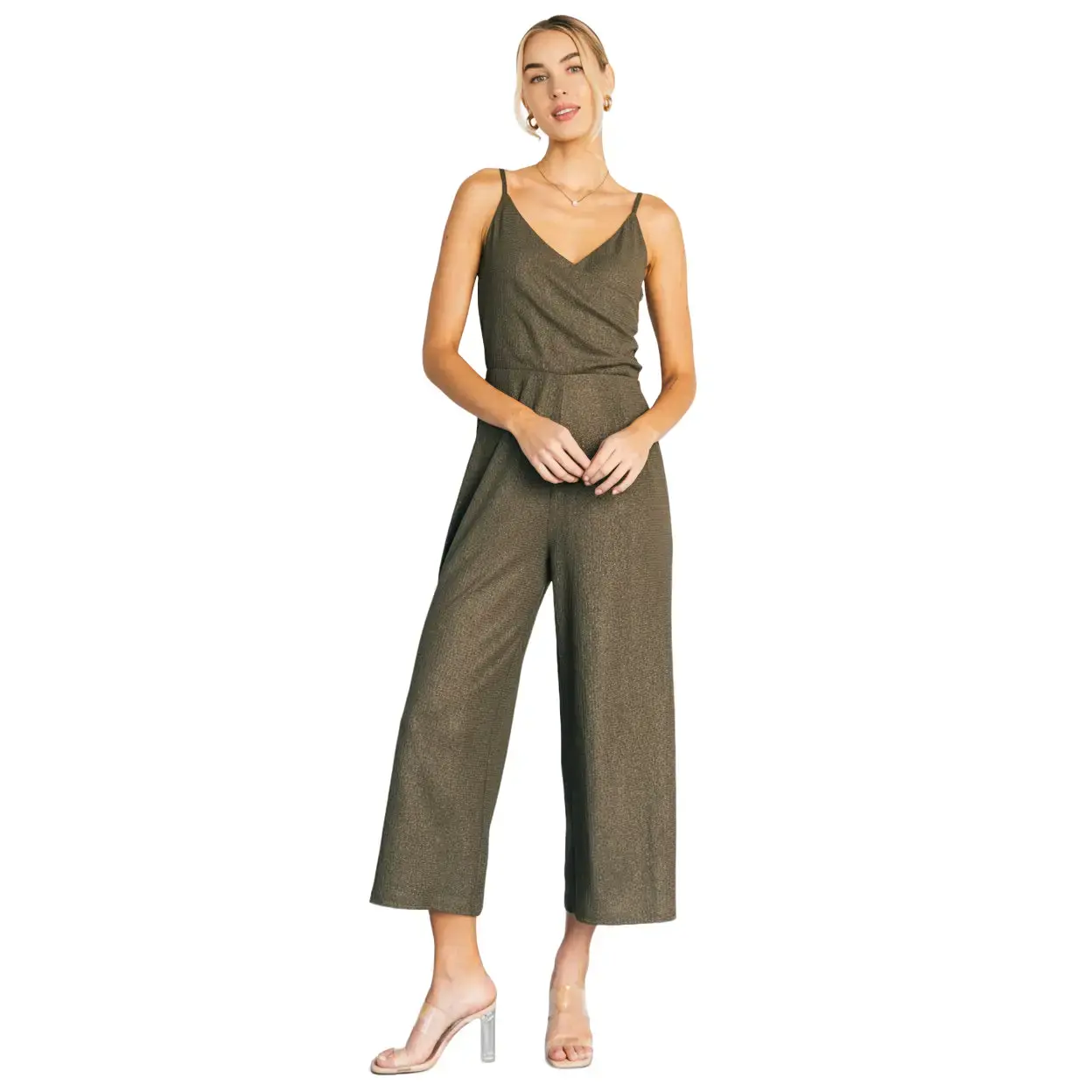 Valencia Jumpsuit | Olive Shimmer Valencia Jumpsuit | Olive Shimmer