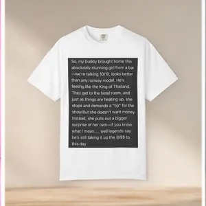Motivational Quote Garment-Dyed T-Shirt Vintage Washed Tee