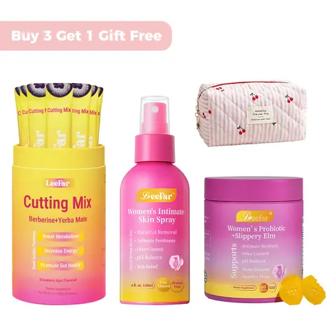 [brendaayala Exclusive] LeeFar Her Juicy Feminine Probiotics Gummies + LeeFar Cutting Mix + LeeFar Her Fresh Intimate Skin Spray