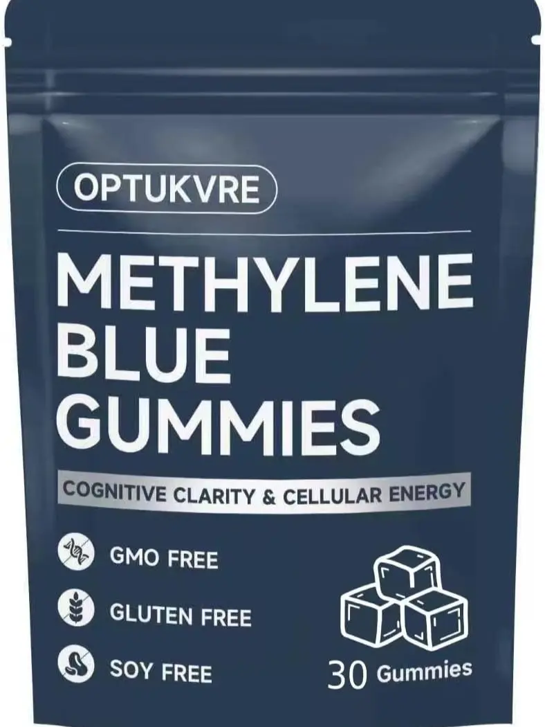 Methylene Blue Gummies, 5mg Each, Improve Focus, Regulate Emotions, Clear Mind, Suitable for Men and Women, 99% Purity, 30 Gummies (30)