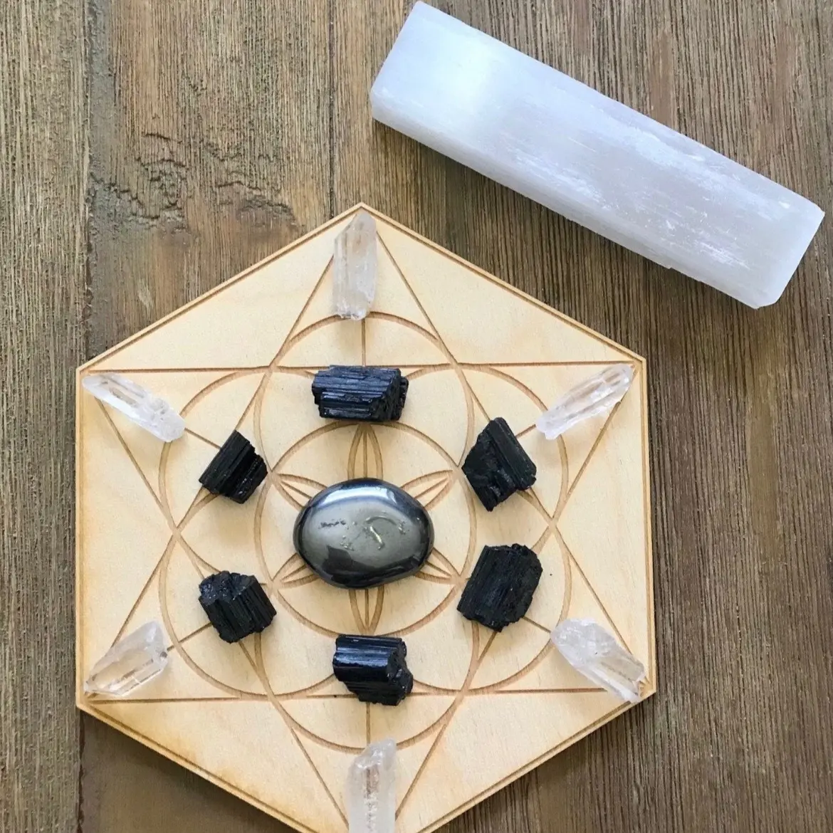 Protection Energy Cleansing Crystal Grid Kit