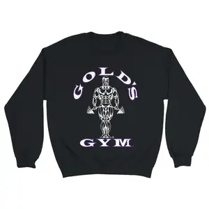 Gold's Gym Crewneck Sweatshirt – Classic Stylish Gym Pullover, Cozy Streetwear & Workout Gift for him Menswear