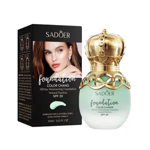 Color Changing Foundation with Moisturizer & SPF 20 - All Day Moisturizing Makeup for Natural Flawless Look 30ml  Cosmetic Moisture Hydrating Daily Coverage Hydrate