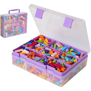 Toy Storage Organizer for Lego, Stackable Organizer Bins, Portable Containers, Plastic Case for Bead Bracelets, DIY Jewelry, Nail Charms