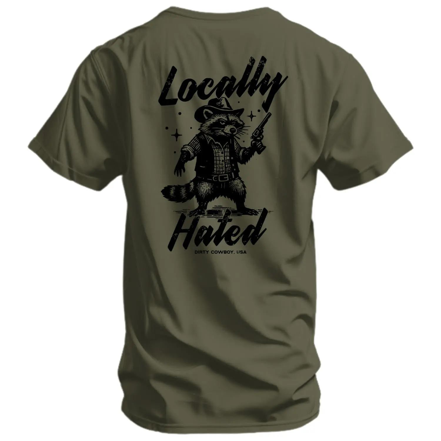 Men's Short-Sleeve Cotton Graphic Tee - Tapered Casual Sweat Top, Locally Hated Design, Graphic Tees Cotton