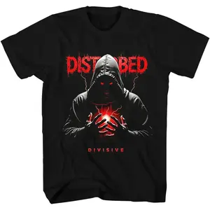 Disturbed Graphic Tee Vintage Nu Metal Band Merchandise Shirt Top For Fan HY4228