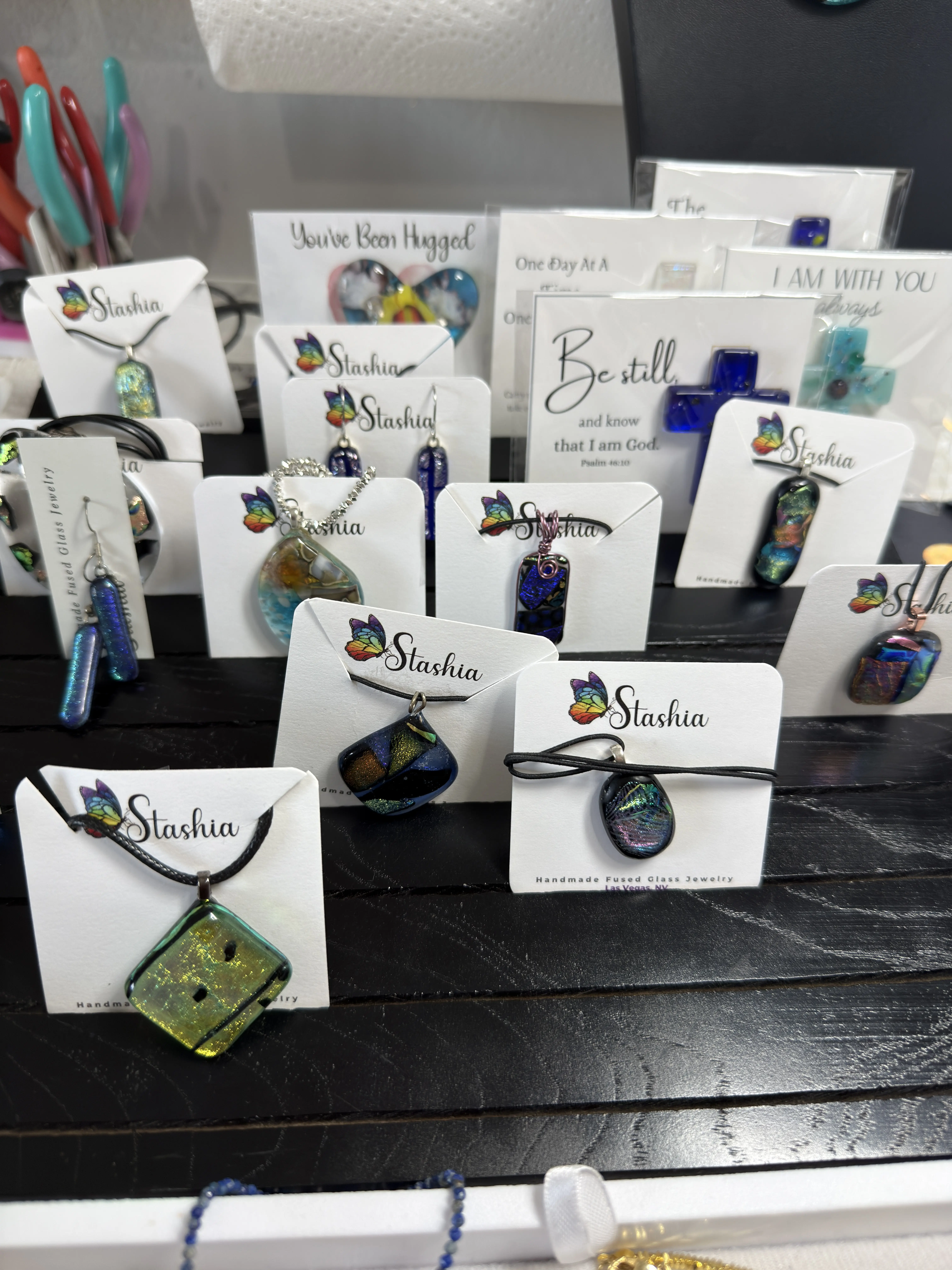 Miscellaneous Handmade Fused Glass Jewelry