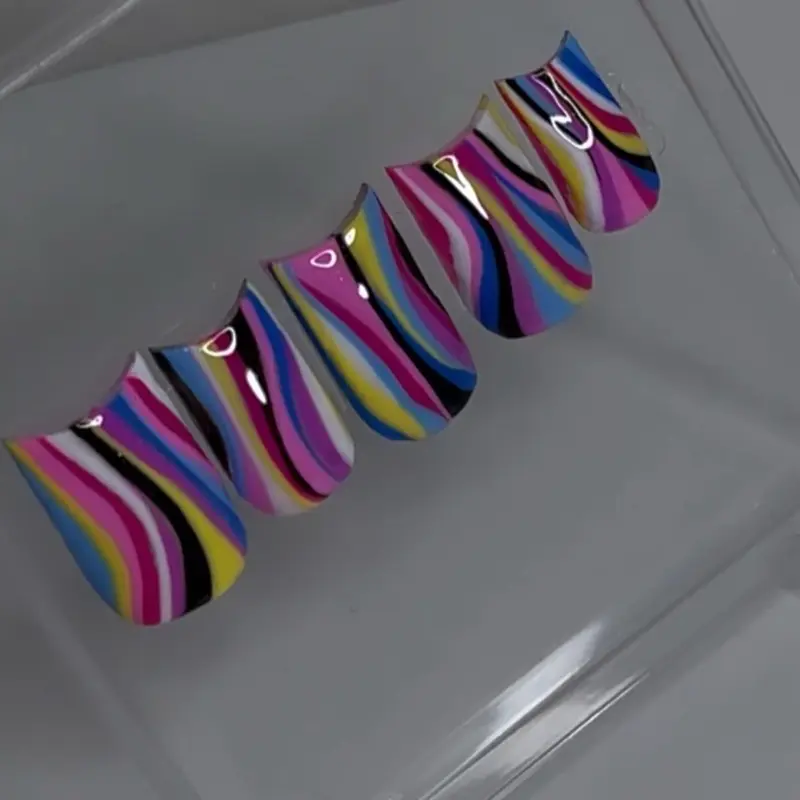 PUCCI Design Press on Nails 100% Acrylic Hand Painted